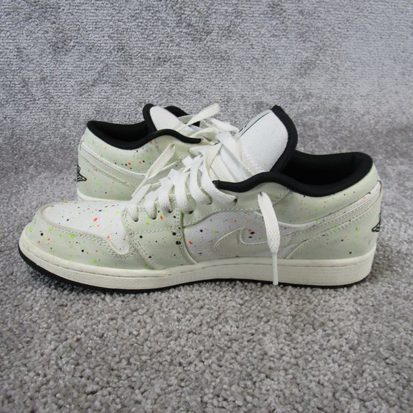 Jordan 1 Low Mens Size 11 Sneakers Brushstroke Sneakers Gray Splatter Shoes main image 8